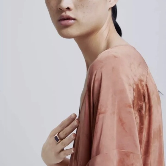 Zara Terracotta Tie Dye Long Tunic Dress - Picture 5 of 9